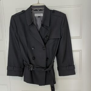 Tahari ASL Charcoal Double-Breasted Women's Jacket